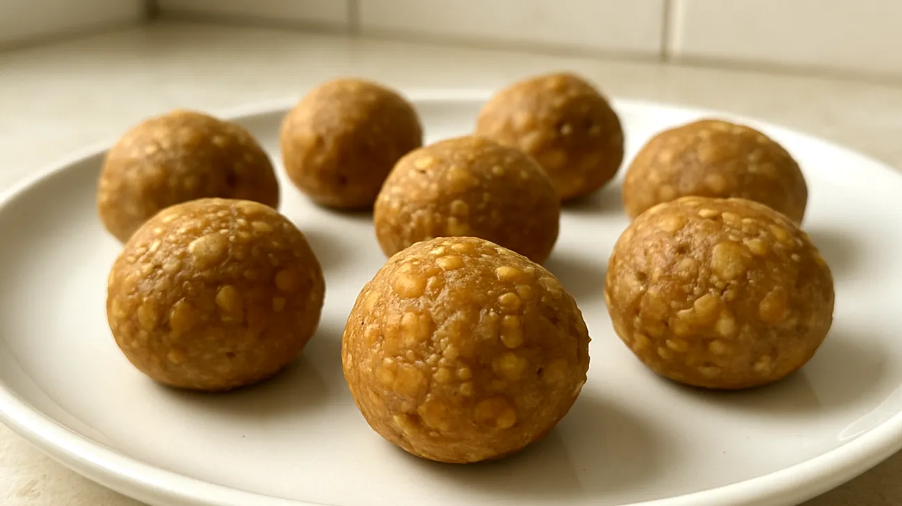 Roasted chickpea and tahini energy bites"