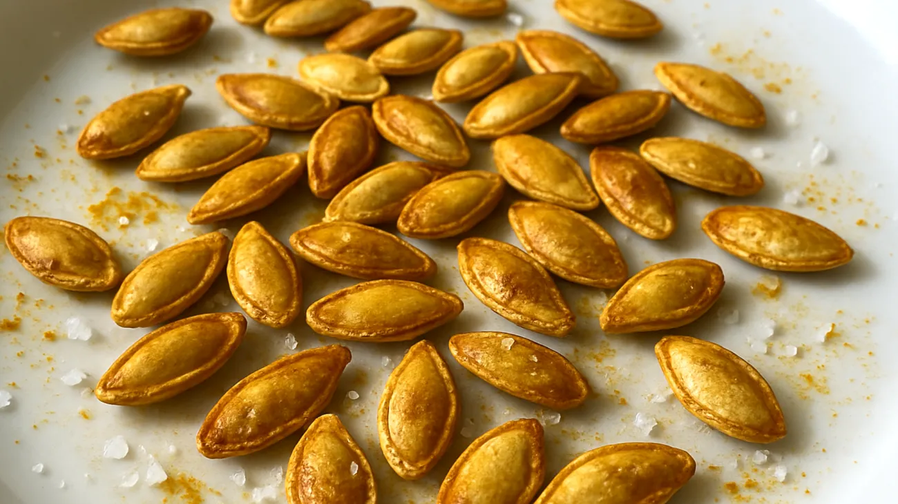 Roasted pumpkin seeds (pepitas) with sea salt and turmeric"